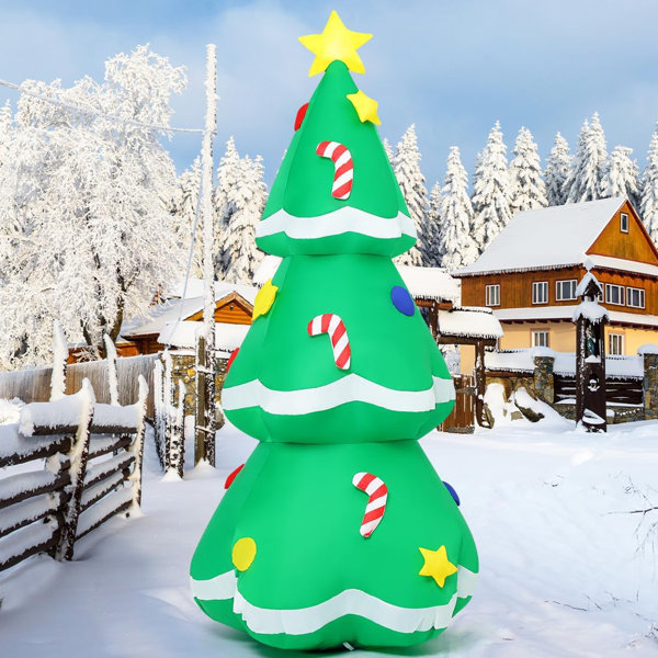 GOOSH Christmas Inflatable 5FT Inflatable Christmas Tree Blow Up